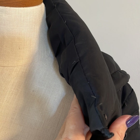 CALVIN KLEIN women’s puffy DUCK DOWN midi COAT hooded 2 way zipper black XS - Picture 9 of 16